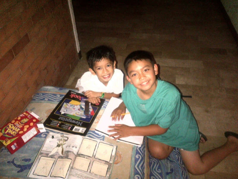 Legend and Anton drawing